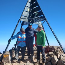 On top of Toubkal which is with 4167 meters sea-level the highest point of the Atlas range, Morocco and North Africa